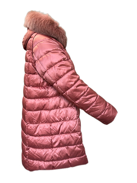 Marina Rinaldi Women's Pink Artico Button Closure Quilted Jacket NWT