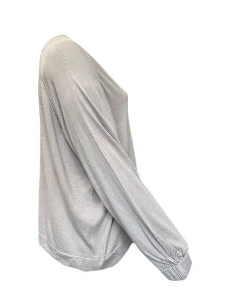 Marina Rinaldi Women's Grey Asse Knitted Long Sleeves Sweater Size XL NWT