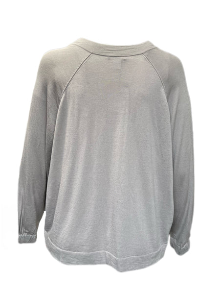 Marina Rinaldi Women's Grey Asse Knitted Long Sleeves Sweater Size XL NWT