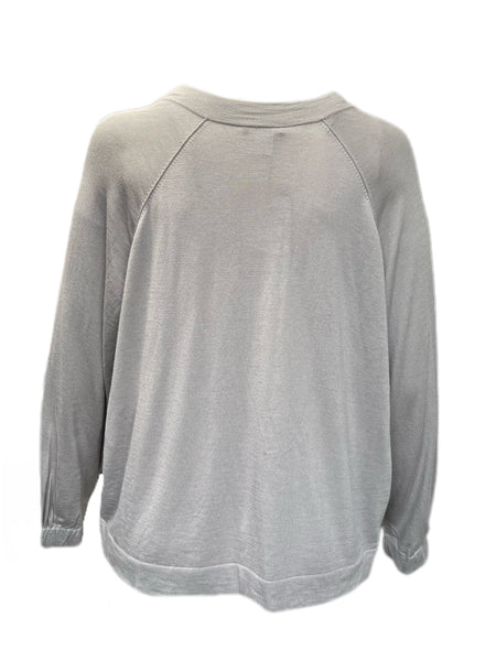 Marina Rinaldi Women's Grey Asse Knitted Long Sleeves Sweater Size XL NWT