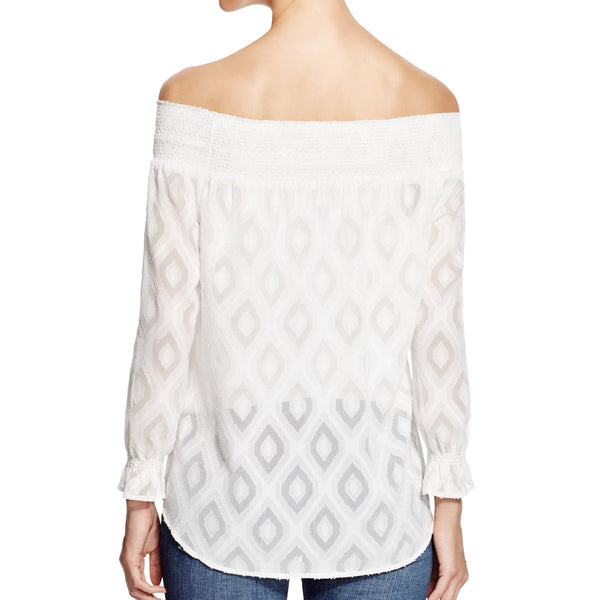 REBECCA MINKOFF Women's Geo Print Atmosphere Top $178 NWT