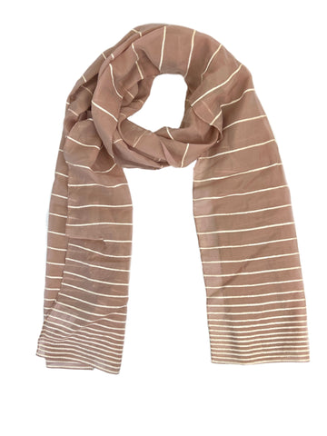 Max Mara Women's Nudo Attuale Striped 80"x22" Scarf One Size NWT