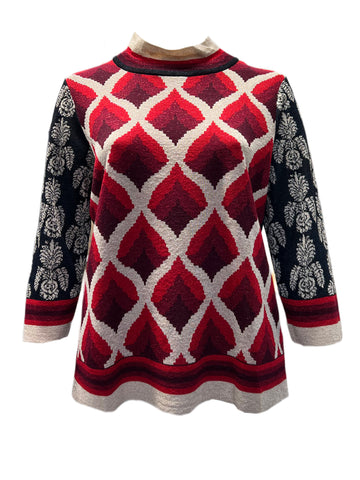 Marina Rinaldi Women's Multicolor Audrey Pullover Sweater NWT
