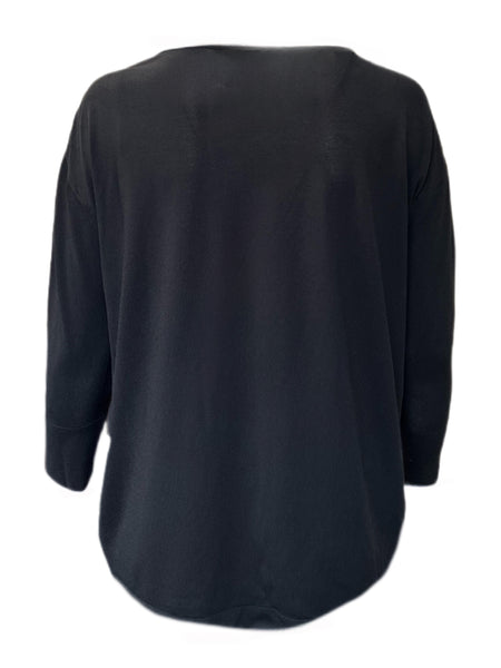 Marina Rinaldi Women's Black Aurora Knitted Sweater Size XXL NWT