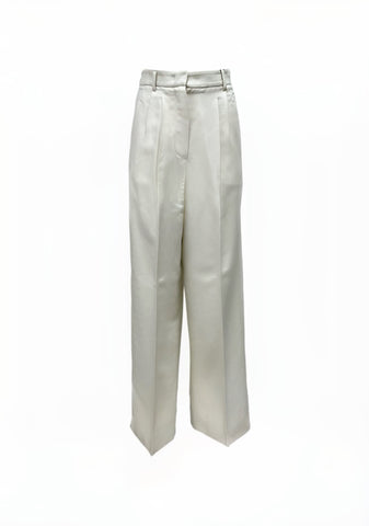 Max Mara Women's Ivory Ausonia Wide Leg High Rise Pants NWT