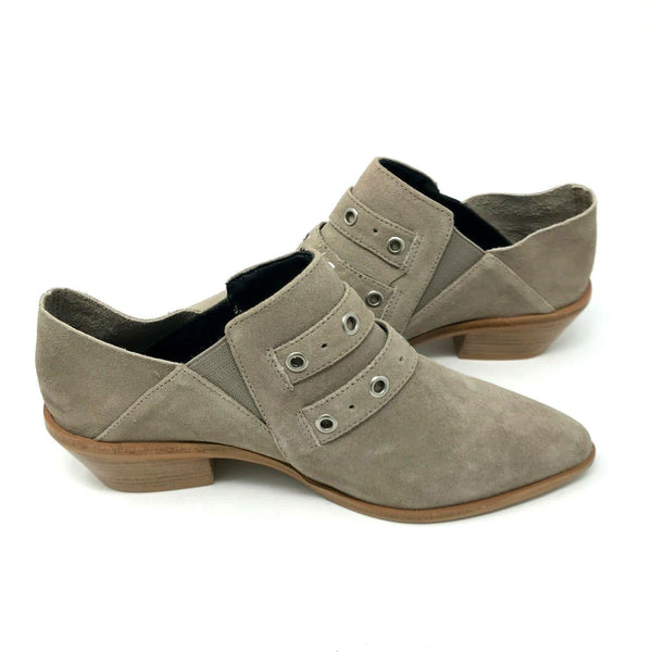 REBECCA MINKOFF Women's Sand Oiled Suede Austen Buckle Booties Sz 9 NIB