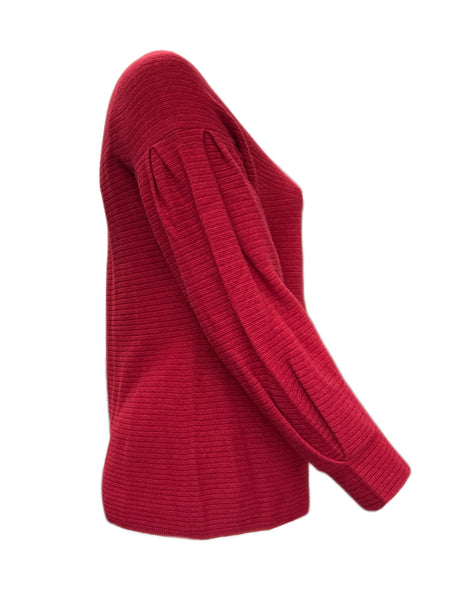 Marina Rinaldi Women's Rosso Scuro Avvolto Knitted Pullover Sweater NWT