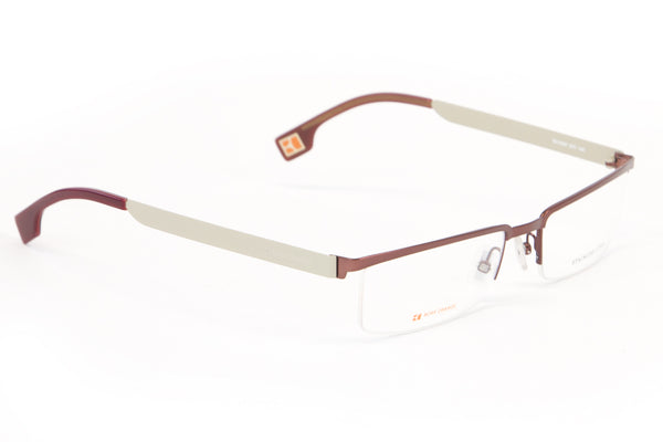 BOSS ORANGE Burgundy Mud Semi-Rimless Eyeglass Frames 54mm B0057 $260 NEW
