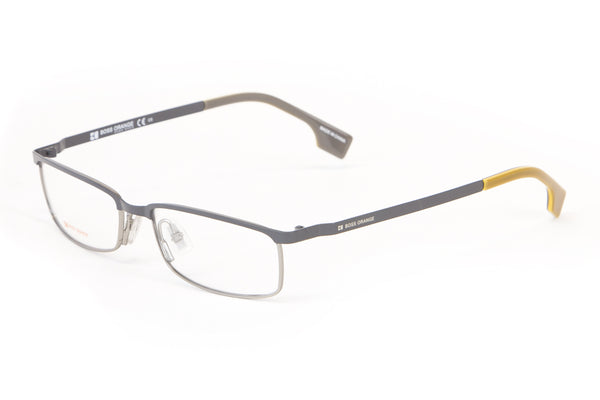 BOSS ORANGE Matte Grey Browline Eyeglass Frames 52mm B0073 $260 NEW