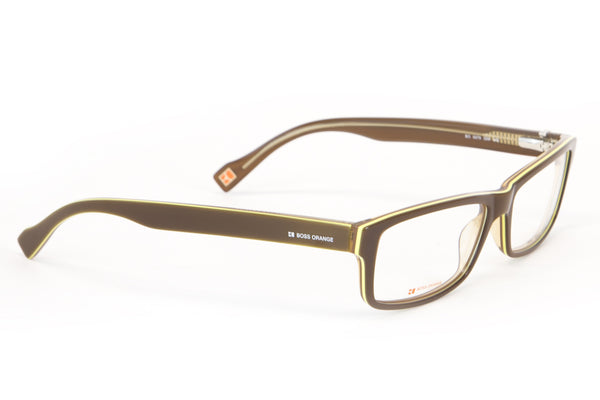 BOSS ORANGE Olive/Lime Rectangular Eyeglass Frames 54mm B0079 $260 NEW