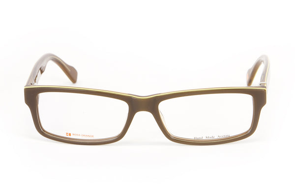 BOSS ORANGE Olive/Lime Rectangular Eyeglass Frames 54mm B0079 $260 NEW