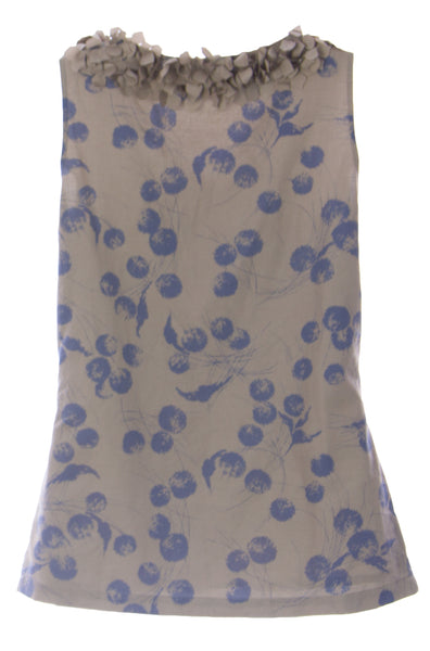 BODEN LIMITED EDITION Women's Grey Dandelion Petal Top BA005 US Sz 2 $198 NWOT