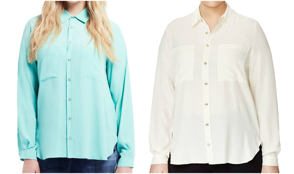 MARINA RINALDI Women's Bacheca Button Up Blouse $300 NWT