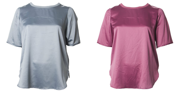 MARINA RINALDI Women's Bandiera Hi-Low Blouse $185 NWT