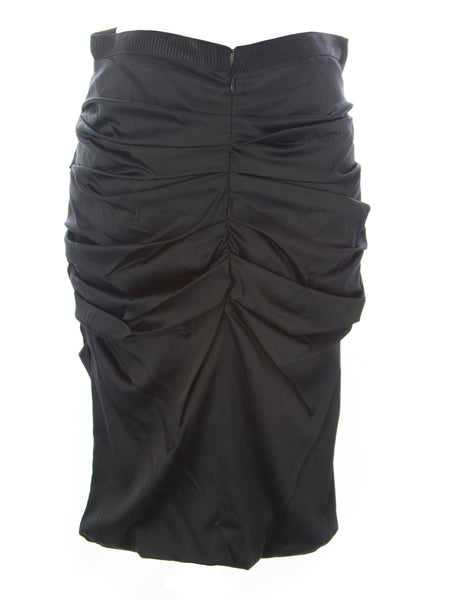 BETTY BLUE Women's Black Drape Silk Skirt 3142910 $205 NEW