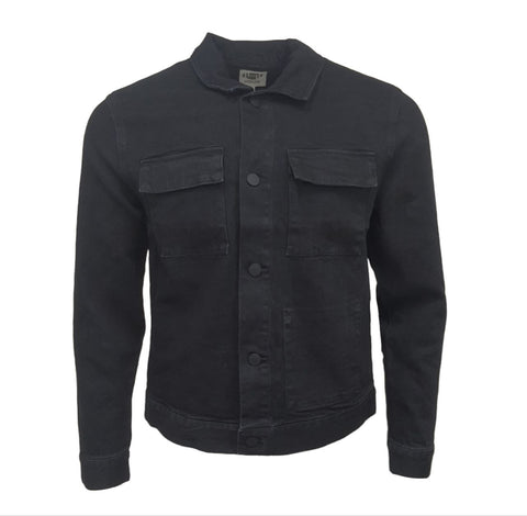 HoodLamb Men's Black Denim Hemp Jacket Shirt 420 MTJ009 NWT