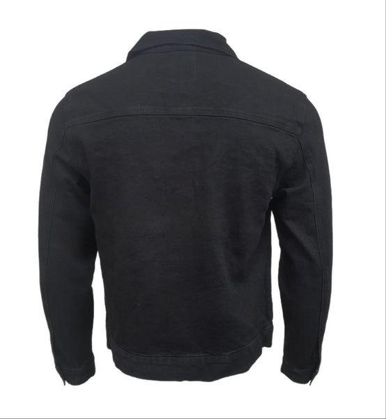 HoodLamb Men's Black Denim Hemp Jacket Shirt 420 MTJ009 NWT