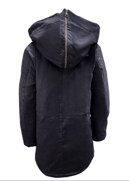 HoodLamb Women's Black Oversized Warm Natural Hemp Coat 420 NWT