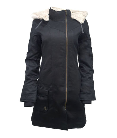 HoodLamb Women's Black Long Hemp Coat #W16LLHC X-Large NWT