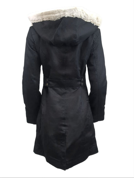 HoodLamb Women's Black Long Hemp Coat #W16LLHC X-Large NWT