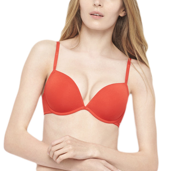 BeMe NYC Women's Essensuals Plunge Light Push Up Bra BMED02 $43 NWT