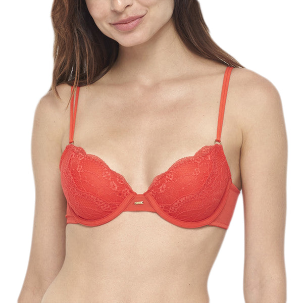 BeMe NYC Women's Rough & Tumble Lace Demi Bra BMRT004 $47 NWT