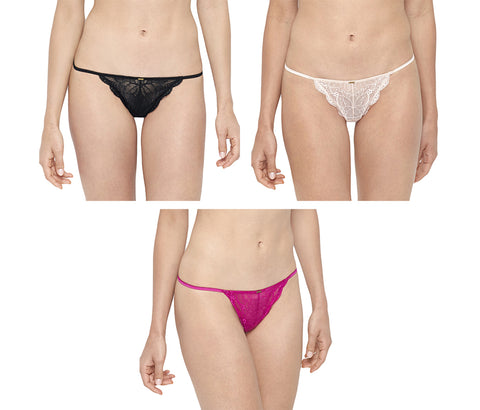 BeME NYC Women's Rough & Tumble V-String Panties BMRT014 $19 NWT