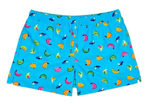 HAPPY SOCKS Men's Blue Banana Mesh Lining Swimming Shorts X-Large NWT
