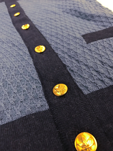 BOAST Women's Carolina Blue Crewneck Cardigan Sweater $175 NEW