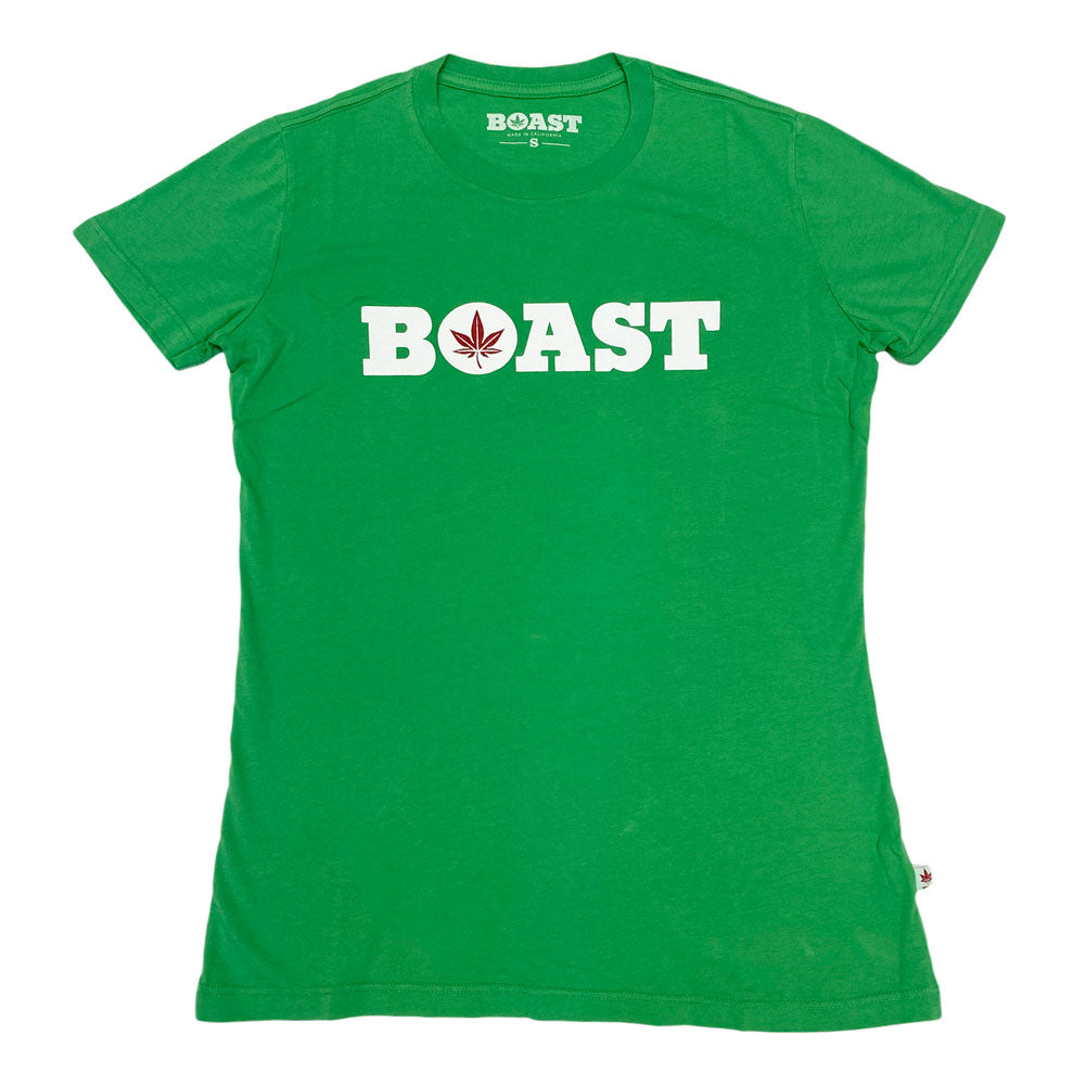BOAST Women's Kelly Green Wordmark T-Shirt $30 NEW