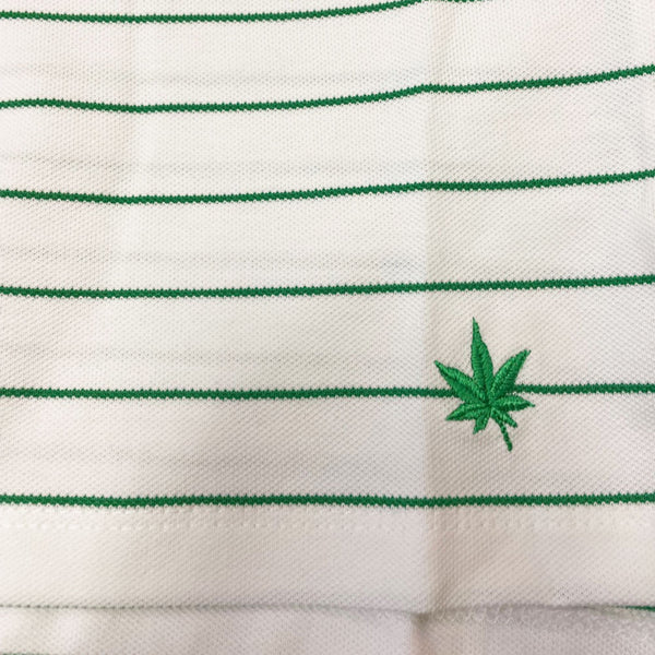 BOAST Women's White/Green Pinstripe Pique Long Sleeve Top $85 NEW