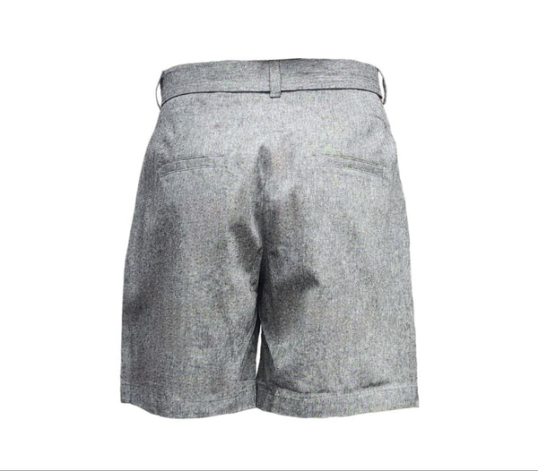 HoodLamb Women's Black Belted Wide Leg Hemp Shorts 420 NWT