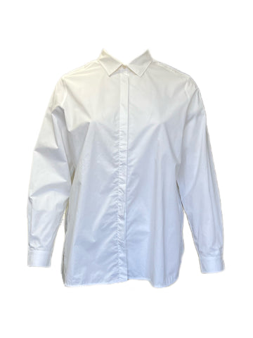 Marina Rinaldi Women's White Baccheo Cotton Shirt Size 18W/27 NWT