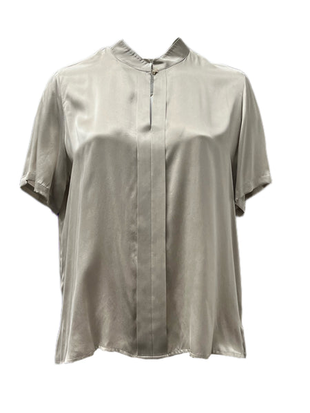 Marina Rinaldi Women's Beige Bacheca Silk Blouse NWT
