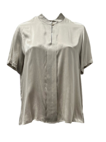Marina Rinaldi Women's Beige Bacheca Silk Blouse NWT