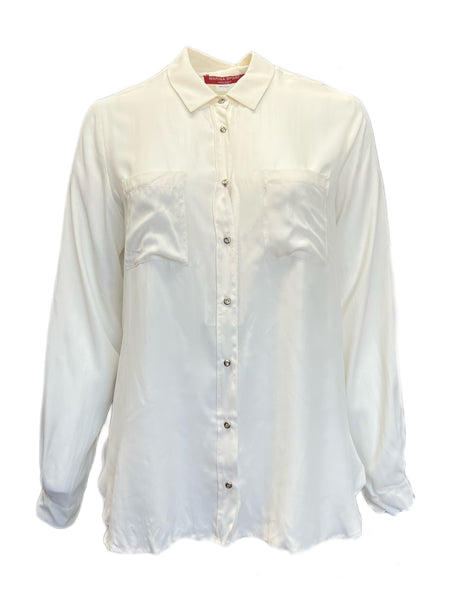 MARINA RINALDI Women's Bacheca Button Up Blouse $300 NWT