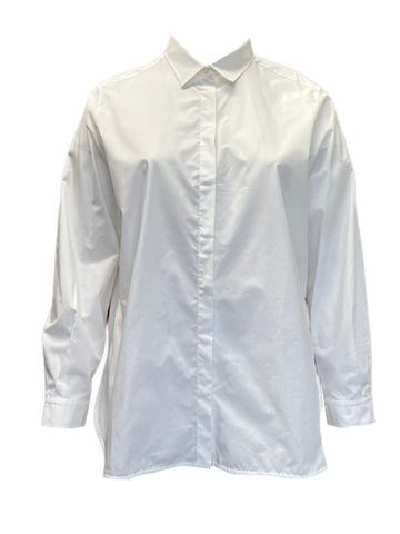 Marina Rinaldi Women's White Bacheca Cotton Shirt NWT