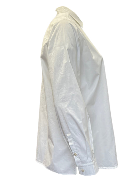 Marina Rinaldi Women's White Bacheca Cotton Shirt NWT