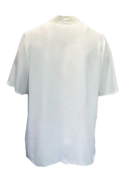 Marina Rinaldi Women's White Baciare Tie Front Blouse Size 18W/27 NWT