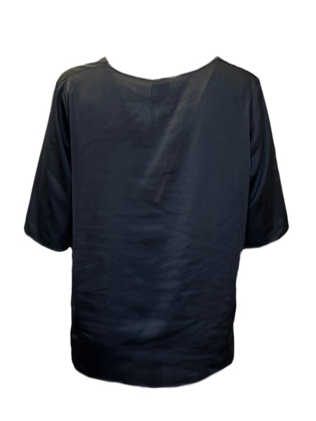 Marina Rinaldi Women's Black Baciare Lace Top NWT