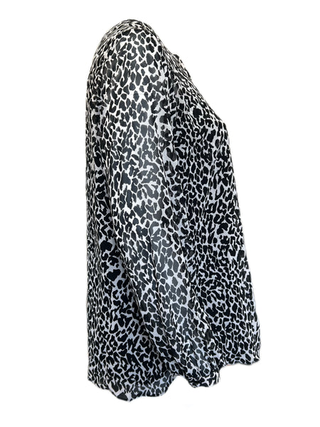 Marina Rinaldi Women's Brown Baciato Animal Printed Blouse Size 16W/25 NWT