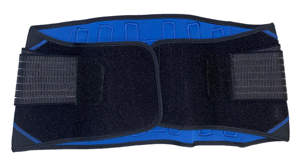 TOMMIE COPPER Black/Blue Adjustable Compression Back Brace 1821 NEW