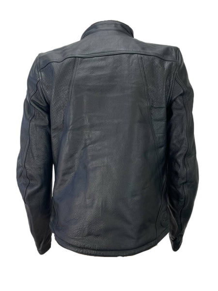 Aether Men's Jet Black Badlands Motorcycle Leather Jacket NWT