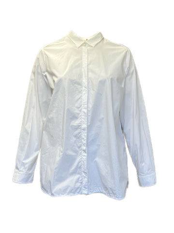 Marina Rinaldi Women's White Bagatto Cotton Shirt Size 22W/31 NWT