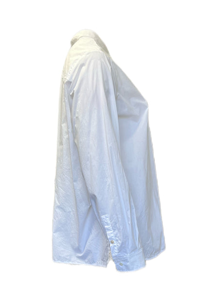 Marina Rinaldi Women's White Bagatto Cotton Shirt Size 22W/31 NWT