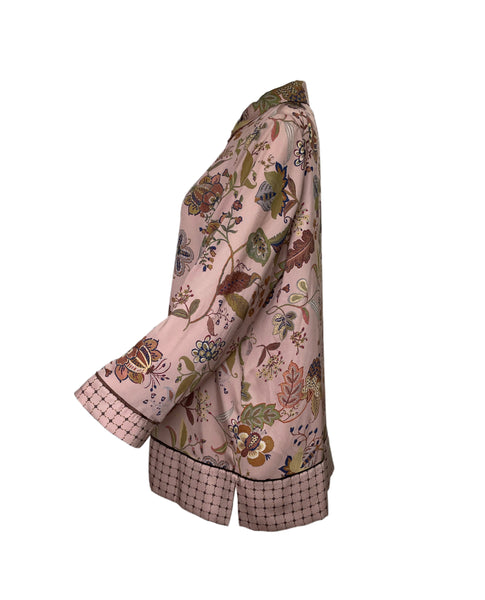 Marina Rinaldi Women's Pink Baghdad Button Closure Blouse NWT