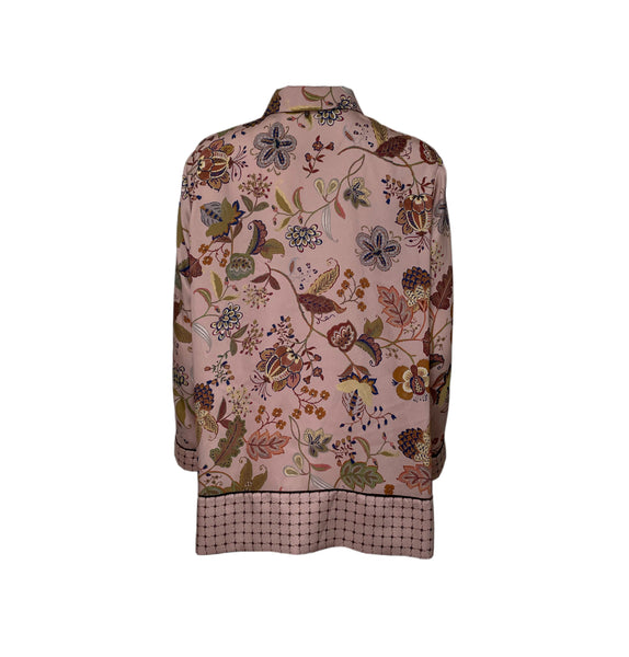 Marina Rinaldi Women's Pink Baghdad Button Closure Blouse NWT