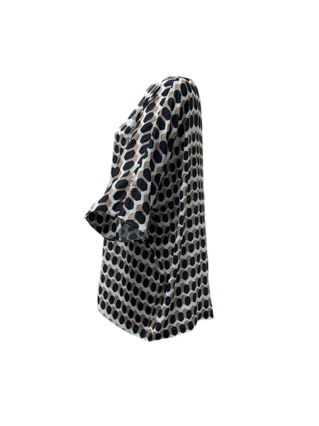 Marina Rinaldi Women's Brown Bagliore Pullover Blouse NWT