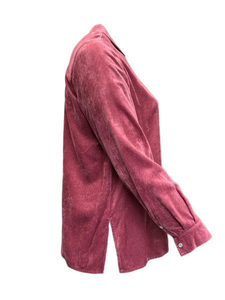 Marina Rinaldi Women's Pink Bagliore Velour Shirt NWT