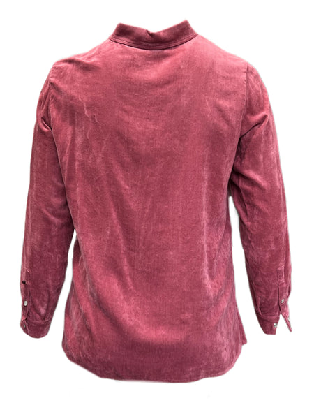 Marina Rinaldi Women's Pink Bagliore Velour Shirt NWT